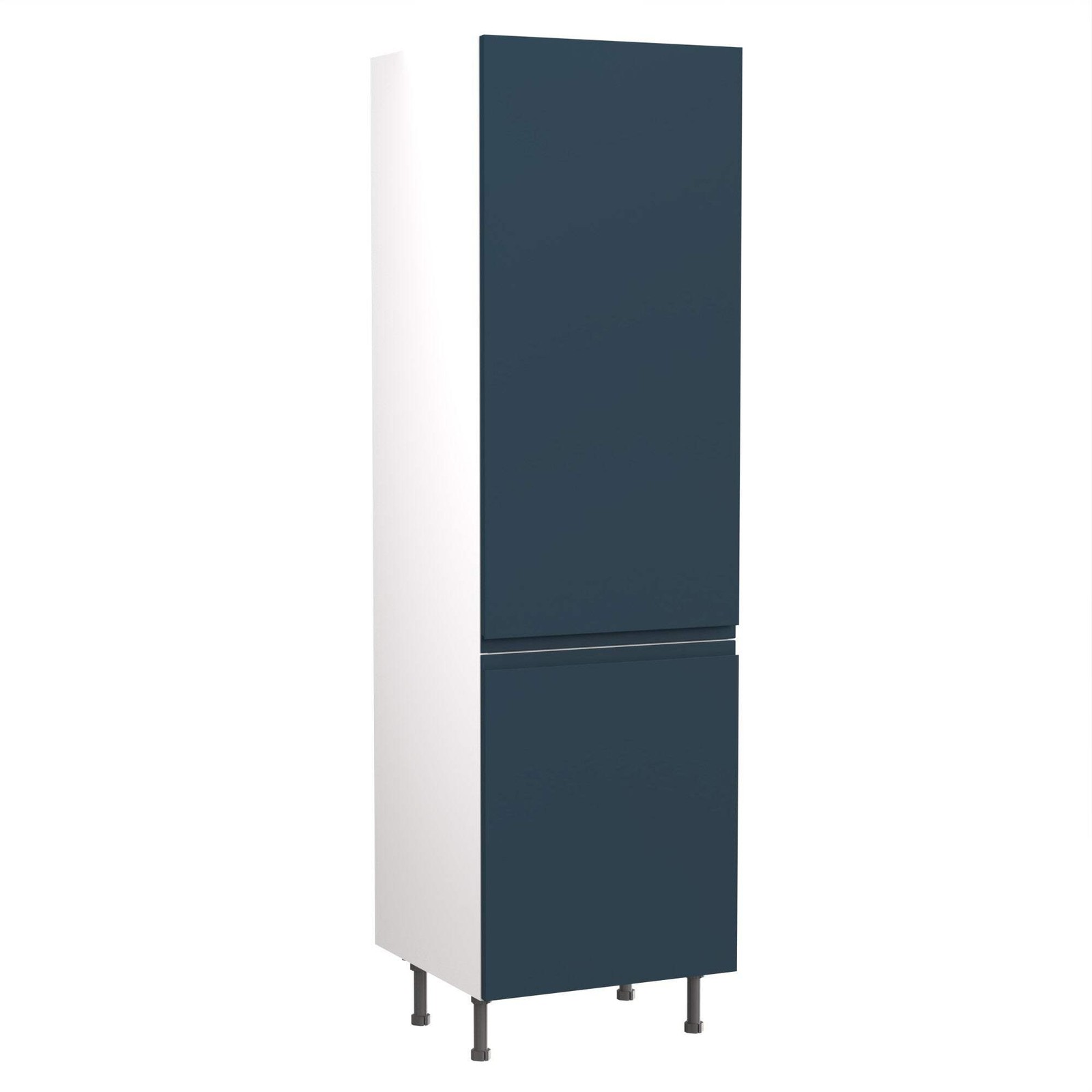 J-Pull UltraMatt Indigo Base Kitchen Cabinets with UNICLIC Technology, Flat pack