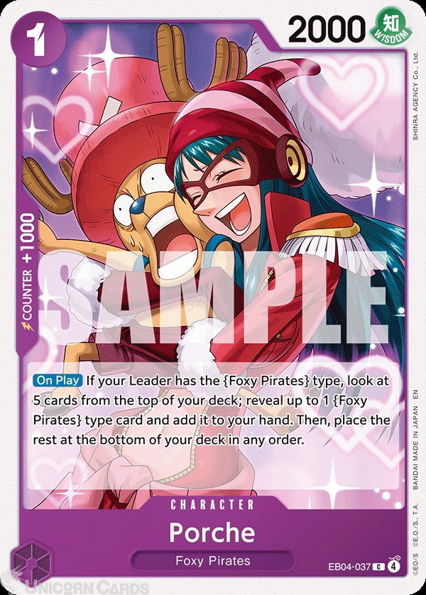 EB04-037 Porche : Common English One Piece TCG Card : OP14: The Azure Sea's Seve