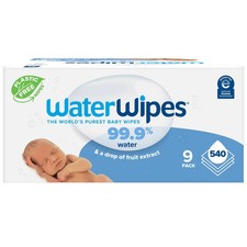 WaterWipes Sensitive Newborn  Baby Wipes 3-In-1 Cleans Cares Protects