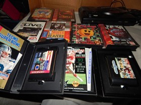 Vintage Sega Genesis 1601 16-Bit With 2 Controller & 11 Games Untested Parts