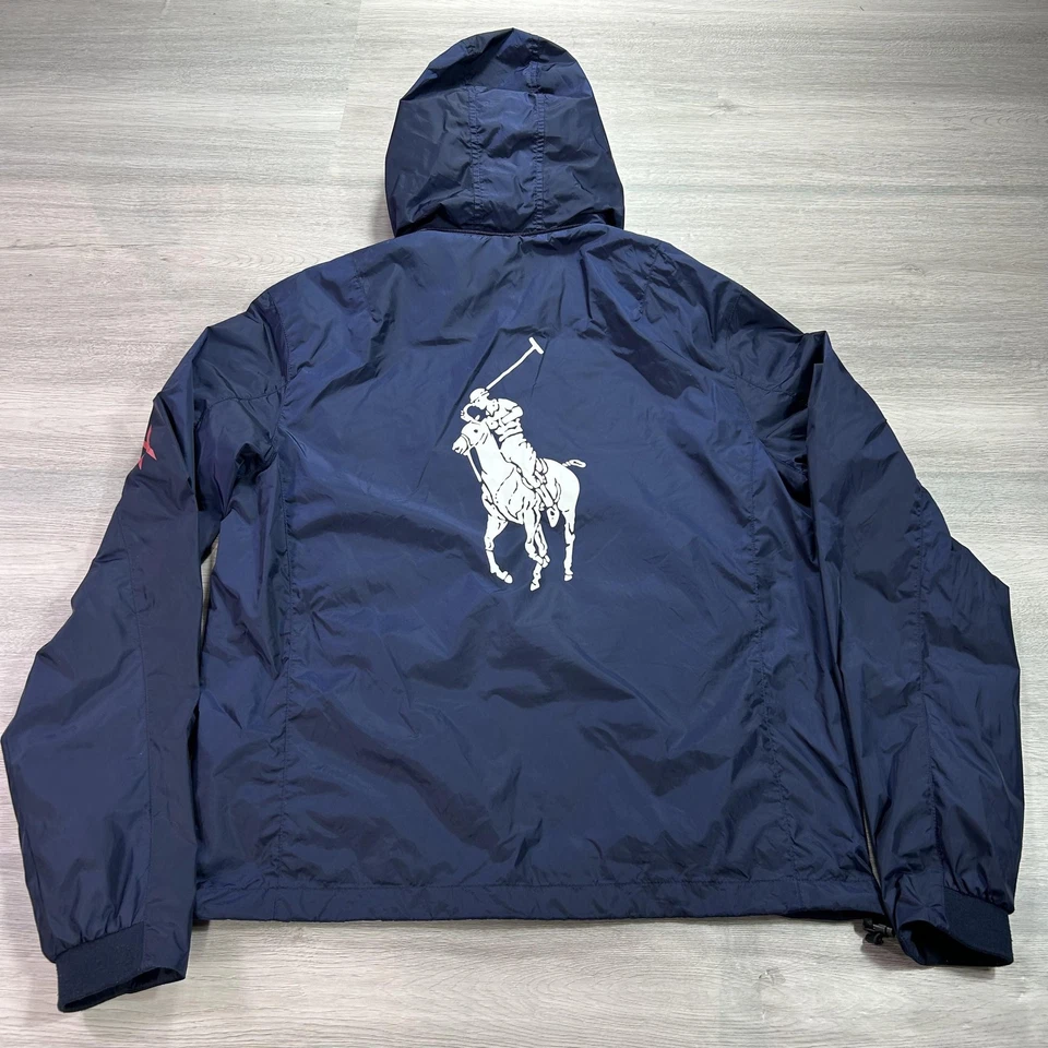 Ralph Lauren RLX US Open 2013 Tennis Jacket Mens Medium Windbreaker Big Pony - Image 2 of 4