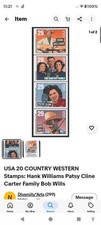 USA 29 Cent Country Western Music Stamps Mint Block Hank Williams Patsy Cline