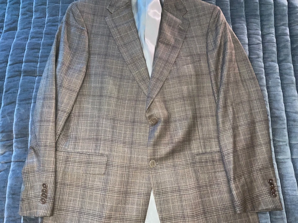 Abrigo Deportivo Colección Daniel Cremieux Marrón Cuadros 100% Lana $595 Foto 2 de 4