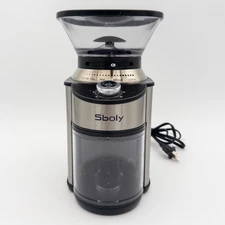 Sboly Electric Burr Coffee Grinder Stainless Steel Adjustable Settings 12 Cup
