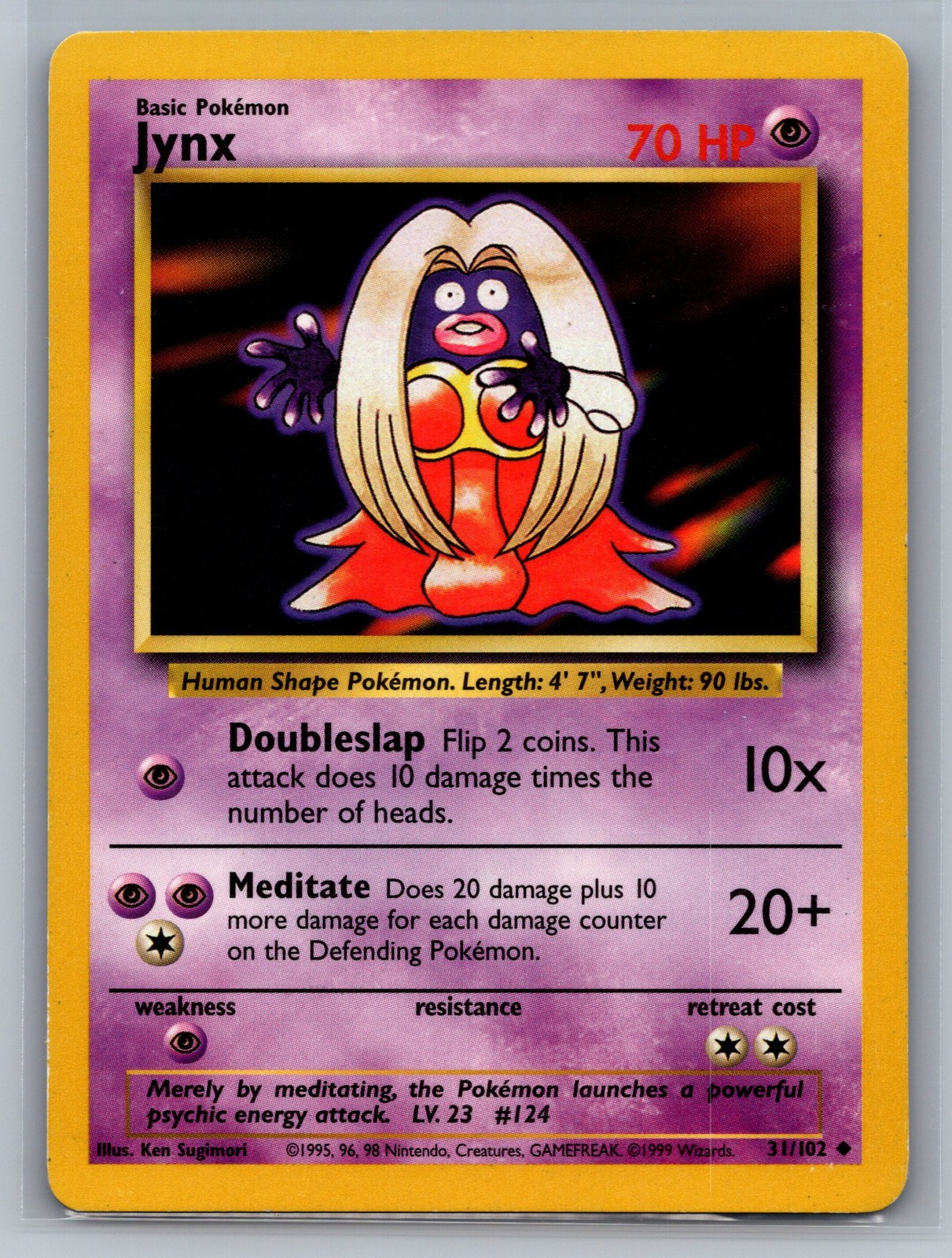 Jynx Base Set #031/102 Uncommon Pokemon Card