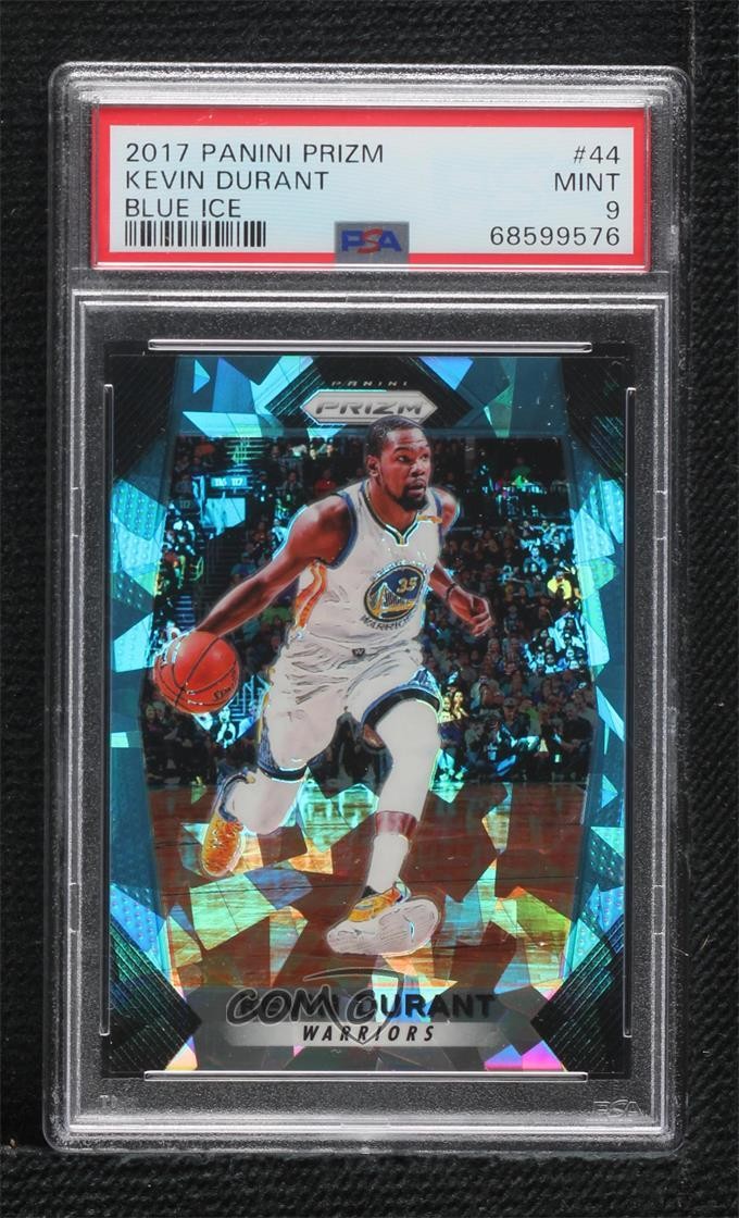 2017-18 Panini Prizm Blue Ice Prizm 8/99 Kevin Durant #44 PSA 9 MINT h8k