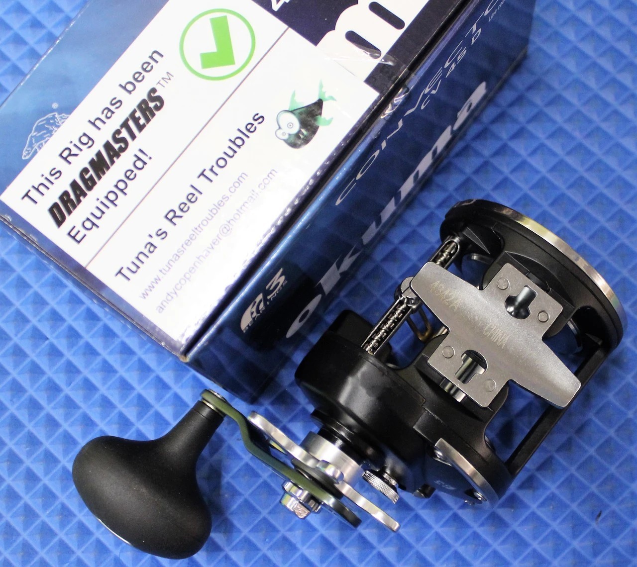 Okuma Convector Line Counter Trolling Reel With Dragmaster Washers CV 45D