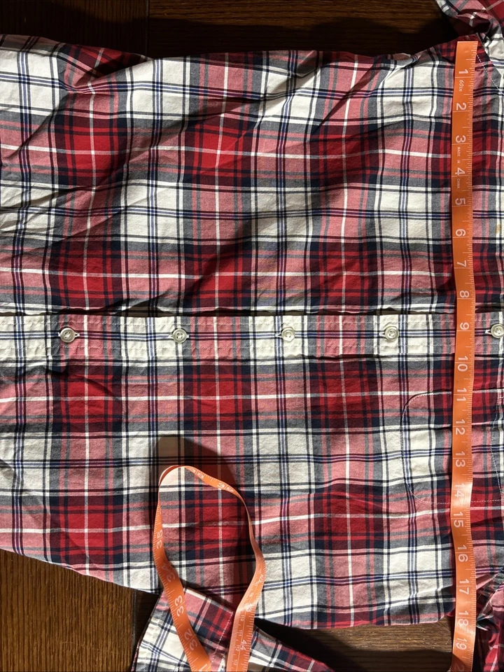 Lands’ End Kids Size L 14-16 Checked Button Up Shirt - Image 4 of 4