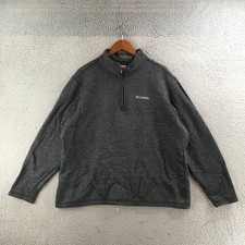 Columbia Great Hart Mountain III Half Zip Fleece Sweater Men XL Gray Long Sleeve