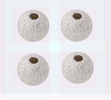20pc Round solid Sterling Silver spark Stardust Bead Spacers 6mm made in USA S96