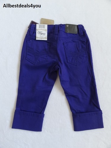 NWT Vigoss Jeans Adjustable Waistband Girls Cuffed Crop Sz. 6 ~ 14 - Picture 2 of 3