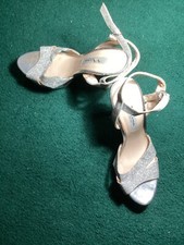 Nina new york sliver strappy glitter stilettos Used.