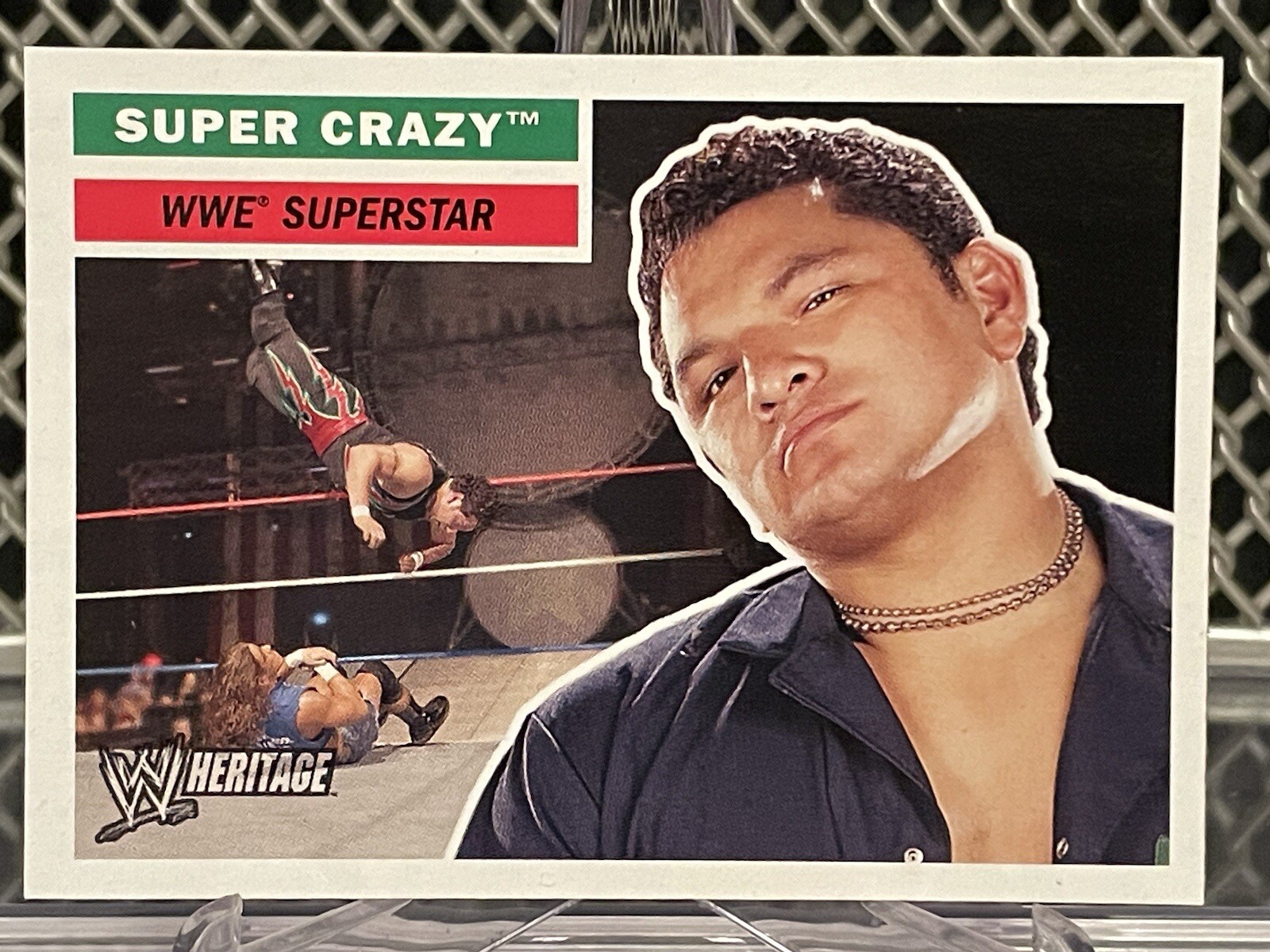 2005 Topps Heritage Super Crazy WWE Wrestling Card #44 AAA LWO ECW Insane Lucha