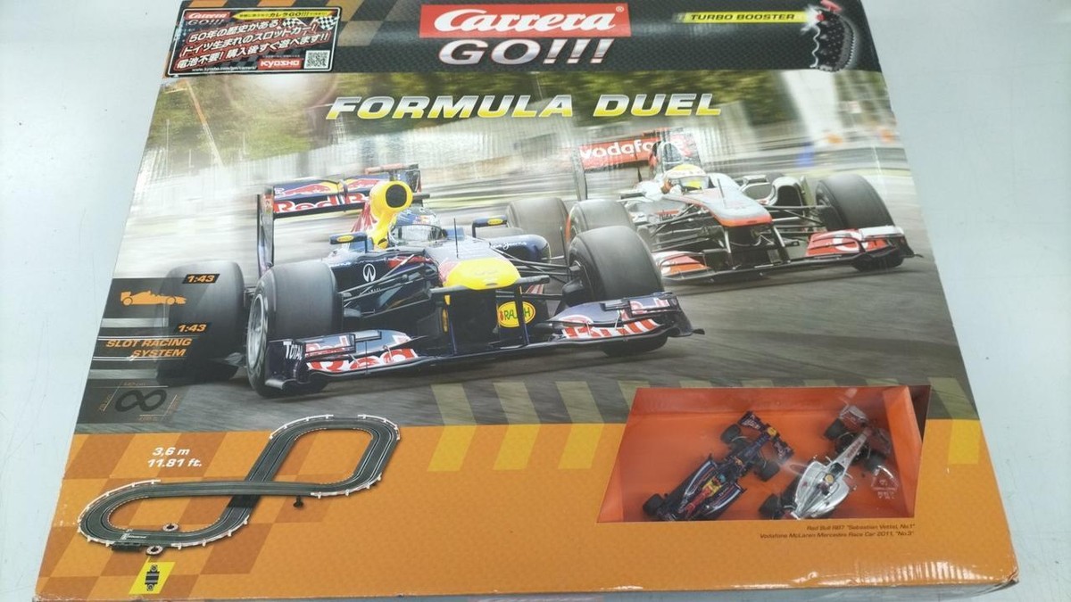 Kyosho Carrera GO Formula Duel Slot Car Set Used Tested