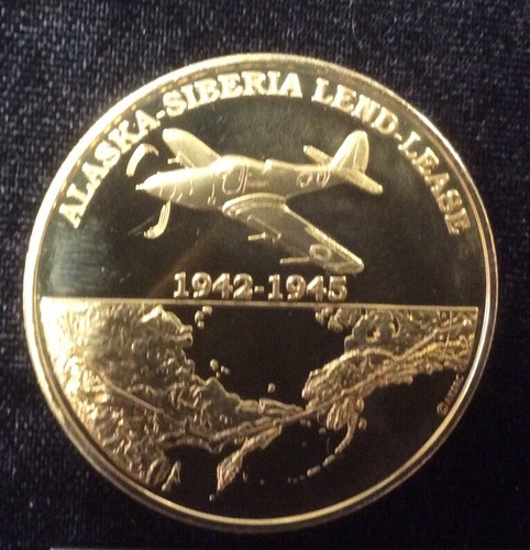 Allies Unite WWII Medallion - Lend/Lease - Alaska/Siberia - Picture 2 of 2