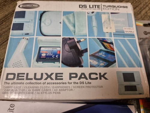 Nintendo DS LITE KONSOLE BÜNDEL blau SPIELE Hülle Netz USB Auto Ladegerät Stylus Lot - Bild 2 von 8