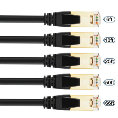 [Quality Build] Cat8 Ethernet Cable S/FTP 28AWG Screened Solid Copper Cable Lot