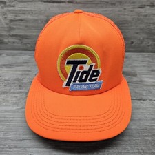 NASCAR Tide Racing Vintage Trucker Hat Orange Made In USA