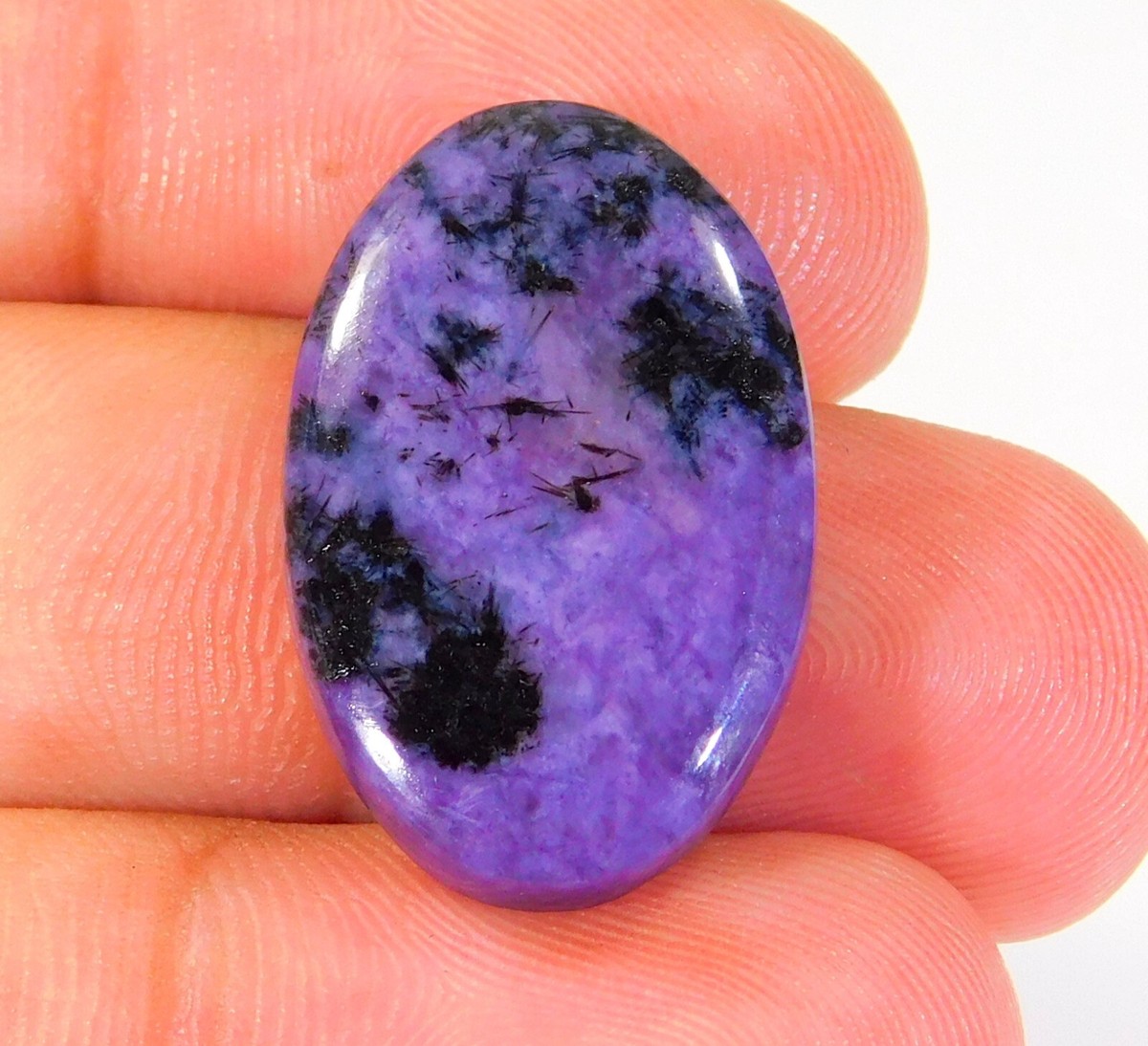 21 Ct Natural Charoite Oval Cabochon Jewelry Making Gemstone 26x17x5 mm  DB=279