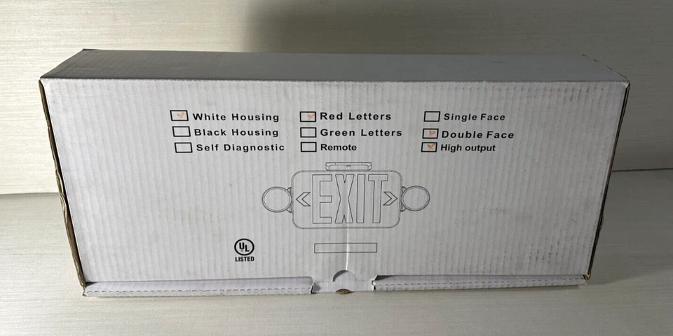 Progress Lighting LED EXIT Sign Model #PE010-30 Mini Combo Red High Output New - Image 4 of 4