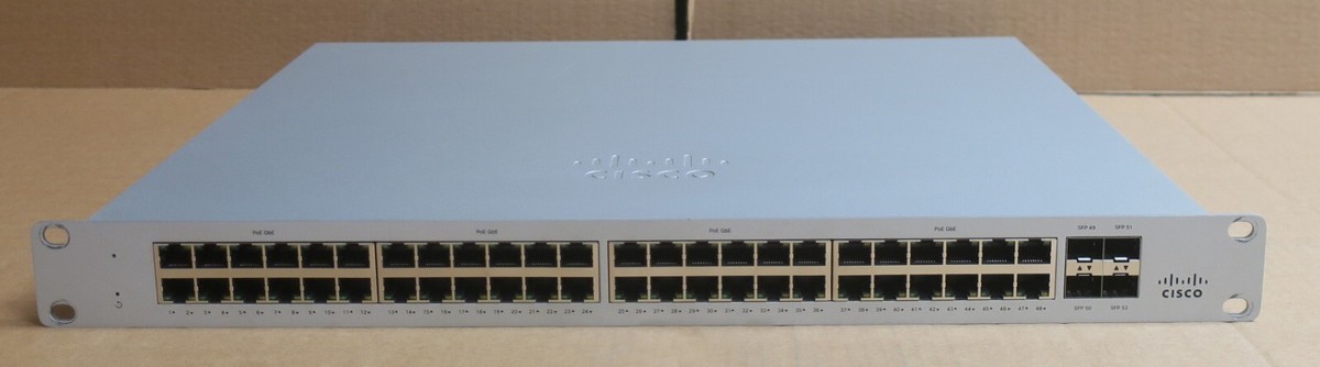 Cisco Meraki MS120-48LP-HW 48x 1GbE PoE+ + 4x SFP Cloud Managed