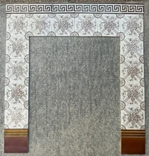 ENGLAND - TRANSFER VICTORIAN - 22 ORIGINAL TILES FOR FIREPLACE c1900