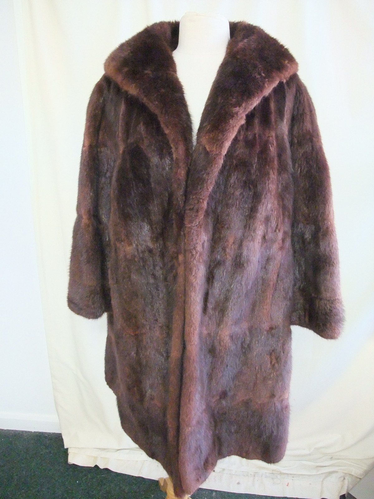 ALTRA Pelliccia Donna Griffin & Spalding busto 40 42" lunghezza 40" marrone vintage 2426