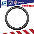 For Mazda 15" Car Steering Wheel Cover Carbon Fiber Leather Breathable Anti-slip