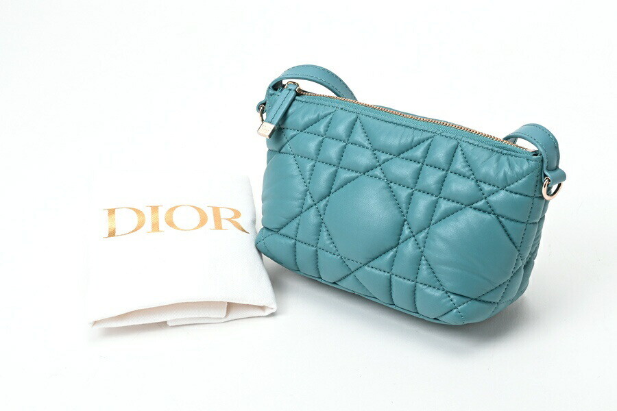 DIOR☆スモール カーフレザー ノマドポーチ ハンドバッグ AUTH CHRISTIAN DIOR NOMAD POUCH SMALL HANDBAG CANNAGE