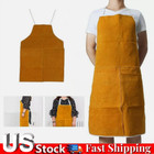 Leather Welder Apron Heavy Duty Flame Retardant Welding Work Protective Apron Us
