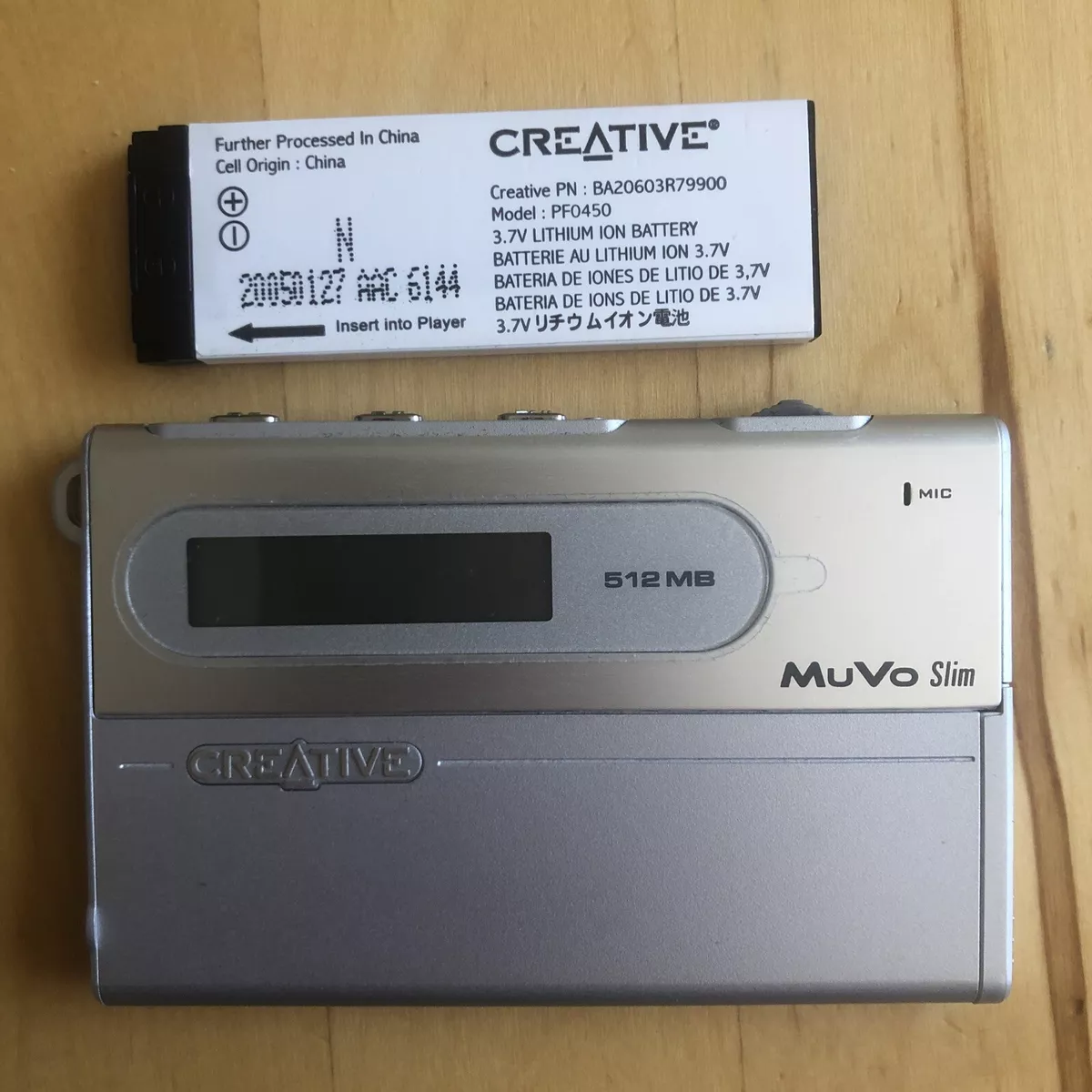 Creative MuVo Slim 512MB Mp3 Player Dead Battery