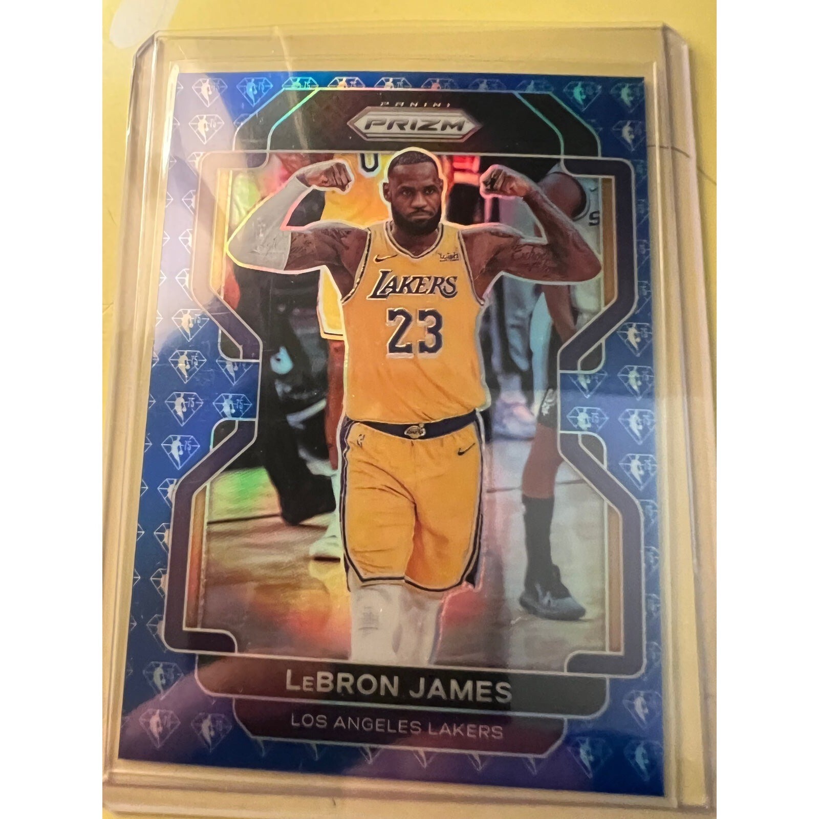 2021-22 Prizm Lebron James NBA 75th Anniversary Blue #91 Lakers Diamonds