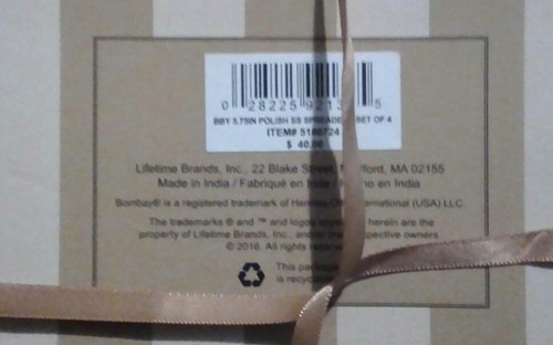 Nuevo Bombay 4 piezas Hermoso Gran Regalo ESPARCIDOR DE QUESO Cuchillos Acero Inoxidable - Imagen 4 de 4