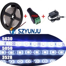 12V 5M LED Flexible Strip Light SMD 3528 5050 5630SMD 300 LED DC Power Supply
