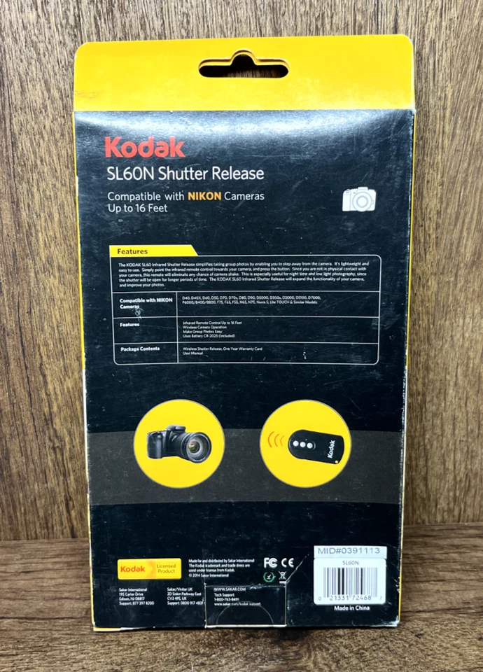 NEW Kodak SL60N Shutter Release Wireless Infrared Remote Control Nikon Cameras - Image 2 of 2