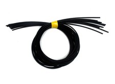 10pc x1M   2mm Silicon Fiber Glass Insulated Tube Sleeve UL 1500V 200   Black