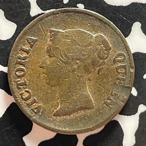 1862 Straits Settlements 1/4 Cent Lot#T4762 rar! Vorderseite Hit