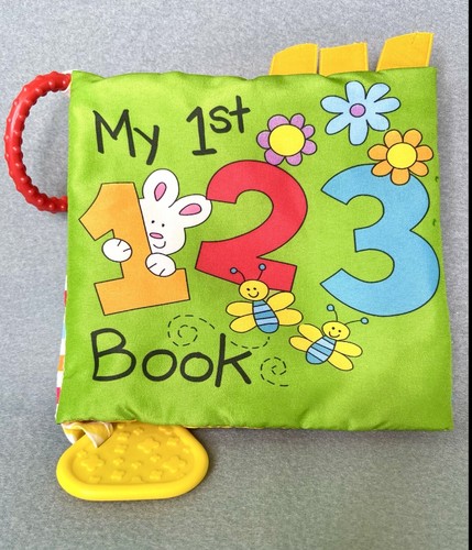 Cribmates Baby's My 1st 123 Book Soft Crinkle Teether Crib Stroller Toy