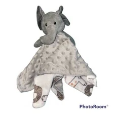 BORITAR Elephant Baby Lovey Security Blanket Plush Gray Animals Stuffy