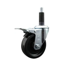 4 Inch Phenolic Swivel 1 Inch Expanding Stem Caster Total Lock Brake SCC