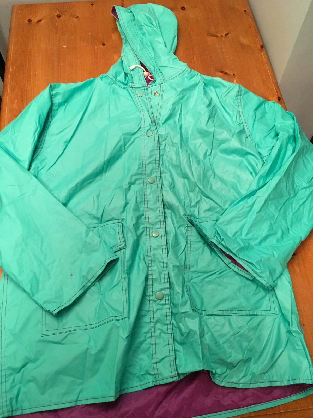 VTG 80s Woolrich Women Rain Coat XL 