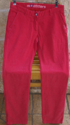 modfitters Hose Chino Feincord pink stretch Gr. 27 / 36 / S NEU NP 129,--  