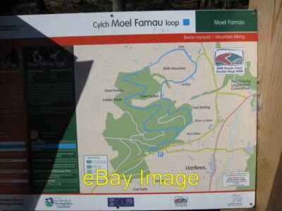 Foto 6x4 Mountainbike Pistenkarte unten Moel Famau Tafarn-y-Gelyn A Montierung um 2009