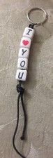 I Love Heart You Keychain Purse Bag Charm 3 Long