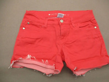 Celebrity.Pink Size 5 Womens Red Cotton Blend Zip Fly Pockets Cut-Off Shorts 026