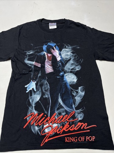 Vintage Y2K 2009 Michael Jackson T-shirt King Of Pop SZ Small Black Tour Concert - Picture 2 of 9