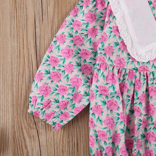 Newborn Baby Girls Summer Casual Outfits Ruffle Romper Dress Bodysuit Hat Set - Picture 7 of 22