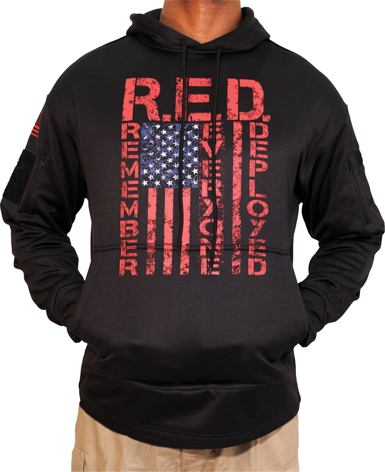 Concealed Carry Hoodie R.E.D. Remember Everyone Deployed Sweatshirt CCW