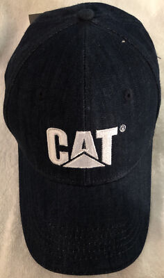 Denim cat diesel hat beautiful CAT Diesel Power Caterpillar Blue Denim Trucker Snap Back  main image 4
