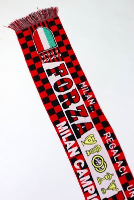 90s Vintage Forza Milan Campione Red Multicolor Soccer Football